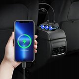  12V-24V LED avto polnilec in razdelilec 4x USB Quick Charge 3.0 LCD | Shoptok.si