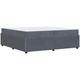  Krevetna konstrukcija Tamno siva 200 x 200 cm tkanina | shoptok.hr
