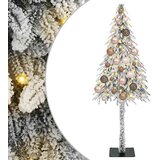  Božićno drvce s 150 LED svjetlima Bijelo 120 cm PE i čelik Slike