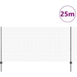 vidaXL Euro Ograda sa 22 U Stuba Siva 1.2x25 m Čelik | shoptok.hr