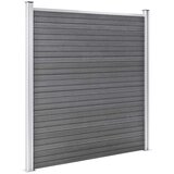  Vrtna ograda od WPC-a 1218 x 186 cm siva | shoptok.hr