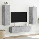  Zidni TV ormarići LED 2 kom boja betona 80x35x31 cm | shoptok.hr