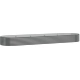  Visoka greda iz prašno premazanega jekla 396x100x36 cm siva, (20707362) | Shoptok.si