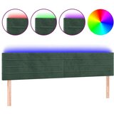  Posteljno vzglavje temno zeleno 160x5x78/88 cm žamet, (20953458) | Shoptok.si