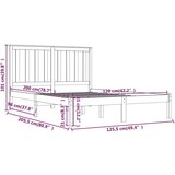  Posteljni okvir iz trdne borovine 120x200 cm, (20643492) | Shoptok.si