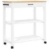  The Living Store Kuhinjski voziček MONZA 84x40x90 cm trdna borovina - Kuhinjski Voziček, (21500150) | Shoptok.si