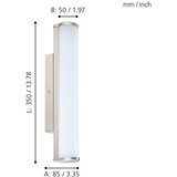 Eglo calnova zidna/1, led, 8w, 700lm, d350, ip44, nikl-mat/bela GVG4KDX | Eponuda.com