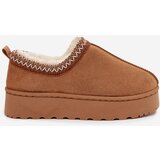 Boto Low Women's Snow Boots with Embroidery on Platform Camel Taliah | Shoptok.si