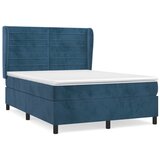 Maison Chic Box spring postelja - Vzmetna postelja z vzmetnico temno modra 140x190cm žamet SL15061, (21883748) | Shoptok.si
