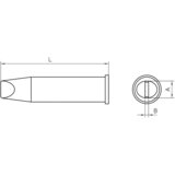 Weller Spajkalna konica v obliki dleta XHT E velikost konice 7.6 mm vsebuje 1 kos, (20394599) | Shoptok.si
