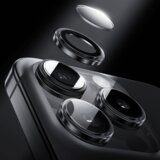 Benks Warrior zaštita od kaljenog stakla za kameru iPhone 16 Pro/16 Pro Max (3 leće) srebrna | shoptok.hr
