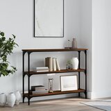 vidaXL Konzolna mizica rjav hrast 100x22,5x75 cm inženirski les Cene