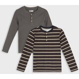 Sinsay Pamučne majice s dugim rukavima, set od 2 komada | shoptok.hr