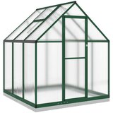 Furnova Rastlinjak z okvirjem zelen 169x169x202 cm aluminij, (21948418) | Shoptok.si