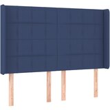 The Living Store vzglavje z ušesi modro 147x16x118/128 cm blago - vzglavje, (21418579) | Shoptok.si