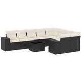  The Living Store Vrtna sedežna garnitura 10-delna z blazinami črn poli ratan - Vrtna Sedežna Garniture, (21451512) | Shoptok.si