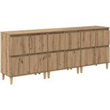  Komode 3 pcs Umjetnički hrast 60 x 35 x 70 cm Konstruirano drvo | shoptok.hr