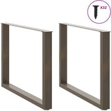  Noge za blagovaonski stol U-oblik 2 kom Prirodni čelik 100 x (72-73) cm Čelik | Eponuda.com