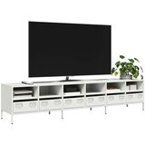Maison Chic TV omarica - TV stojalo - Televizijska omarica bela 202x39x43,5 cm hladno valjano jeklo, (21699601) | Shoptok.si