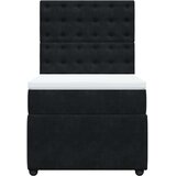 vidaXL Box spring postelja z vzmetnico črna 80x200 cm žamet | Shoptok.si
