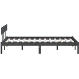  Okvir za krevet masivno drvo sivi 120 x 190 cm mali bračni | shoptok.hr