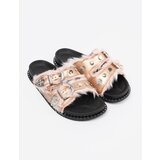 Shelvt SEASTAR Gold flip-flops with buckles | shoptok.hr