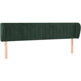 vidaXL Uzglavlje s ušima tamnozeleno 183x23x78/88 cm baršunasto | shoptok.hr