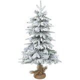 Mini božićno drvce zasnježeno 60 cm PVC i PE Zelena i bijela - Zelena i bijela 60 cm bez LED svjetala | shoptok.hr