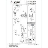 Globo zunanja stoječa svetilka boston (60 w, višina: 110 cm, premer: 12,7 cm, E27, s senzorjem) | Shoptok.si