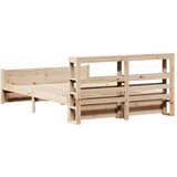  Posteljni okvir z vzglavjem 120x200 cm trdna borovina, (21310206) | Shoptok.si