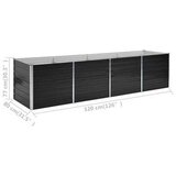  Visoka greda antracitna 320x80x77 cm pocinkano jeklo, (20618516) | Shoptok.si