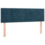  box spring s madracem LED tamnoplavi 140x200 cm baršun | shoptok.hr