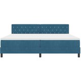 vidaXL Box Spring Krevet s Madracem Tamnoplavi 200x200 cm Baršun | shoptok.hr