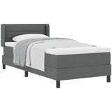 vidaXL Krevet s kutijom opruga s madracem tamno siva 90x190 cm tkanina, Uzglavlje dizajn linija tamno siva 90 cm tkanina Cijene