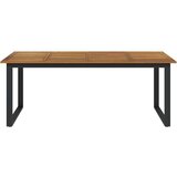 vidaXL Vrtna miza z nogami U oblike 200x90x75 cm trden akacijev les | Shoptok.si