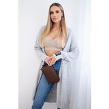 Kesi Włoski Cardigan with pockets and sleeve patch grey Cijene