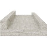  Zidne police 4 kom siva boja betona 40 x 9 x 3 cm | Eponuda.com
