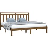  Posteljni okvir medeno rjav iz trdnega lesa 200x200 cm, (20647256) | Shoptok.si