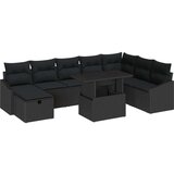 vidaXL 9 komada vrtni sofa set s jastuком crni poli ratan | shoptok.hr