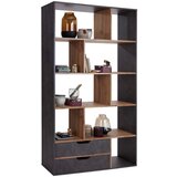 CARRYHOME predelna stena 110/185/32 cm siva, barve hrasta Cene