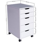 Hanah home Komoda s ladicama Duru 1600-48, 40x77.4x55 cm, Bijela | Eponuda.ba