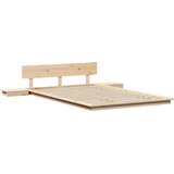  Krevetna konstrukcija Smeđa 120 x 190 cm boja drva | shoptok.hr