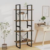 vidaXL Knjižna omara 4-nadstropna dim. hrast 60x30x140 cm konstr. les | Shoptok.si