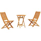  Sklopivi bistro set 3 kom. 2-sjedala Smeđa Čvrsto drvo akacije Slike