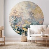  Okrugla fototapeta - Tapestry pattern with colourful flowers 140x140 | shoptok.hr