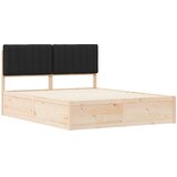  Krevetni okvir s tapiciranim uzglavljem Crna 160 x 200 cm | shoptok.hr