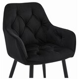 JORK stolica - crni baršun / crne noge x 1 | shoptok.hr