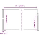  Zložljiva stranska tenda temno zelena 140x600 cm | Shoptok.si