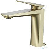 ELITE EDITION Kopalniška armatura BS1910 | Pipa s pritrditvijo na umivalnik ali pult — Brušeno zlato — 15,5 cm | Shoptok.si