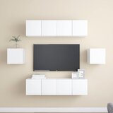  6-dijelni set TV ormarića bijeli od konstruiranog drva | shoptok.hr